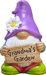 Spoontiques - Decorative Garden Statue - Colorful Home Décor for Indoor or Outdoor Use - Patio Decoration - Garden Accessory - Grandma's Garden Gnome
