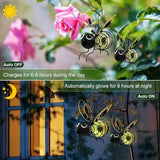 Solar Bees Lights Outdoor, Hanging Bee Solar Garden Light,2025 New Solars Bees Simulation Lights, Waterproof Bumble Bees Solars Light for Party Festivals Garden Decor Birthday Gifts (3pcs)