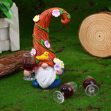 Garden Dwarf Statue, 4.7 inches, Weather Resistant Resin, Red, Outdoor Decorative Figurine for Lawn and Courtyard
