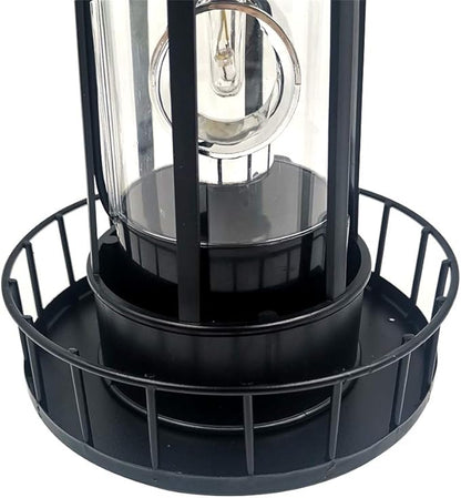 Tookie Solar Powered Lighthouse, 360 Degree Rotating IP65 Waterproof Garden Smoke Towers Statue Lights, Landscape Beacons Lamp for Lawn Patio Pond Yard Outdoor Decor