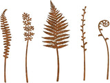 HouseVibe 5 Pieces Decorative Garden Stakes Metal Yard Art Ornaments for Outdoor Pathway Farm Lawn Decor- Style B