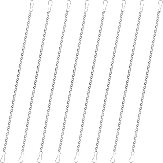 8 Pcs 20 Inch Window Hanging Chain for Stained Glass, 304 Stainless Steel Picture Hanging Chain with Hooks Decorative Chains for Hanging Suncatcher Crystals Window Art Outdoor Walls Gardens Kitchens