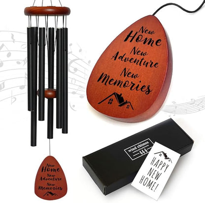 New Home Wind Chime Gifts for New Homeowner Women Men Couple Friend Coworker, New Home Housewarming Gifts Ideas for First Home New Apartment, Spring Summer Garden Decoration or Outside Patio Home