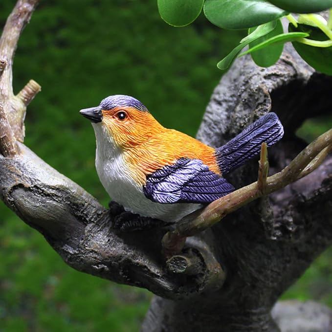 MAOMIA Miniature Bird Decorative Figurines 3 Pcs Mini Bird Figures Animal Model Toys Fairy Garden Decoration Plant Flower Pots Ornaments