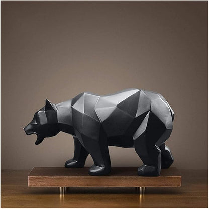 Sculpture Tabletop Outdoor Garden Courtyard Statue Decoration Ornament,Modern Sculpture Bear Resin Statue Animal Figurine Desktop Office Decor