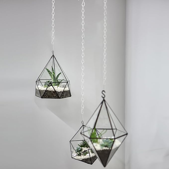 Hotop 8 Pcs Metal Hanging Chains with Ceiling Hooks, Garden Plant Hangers for Hanging Bird Feeders, Billboards, Chalkboards, Basket, Planters, Lanterns, Wind Chimes, Chain Hook DIY(16.38 Inch,White)