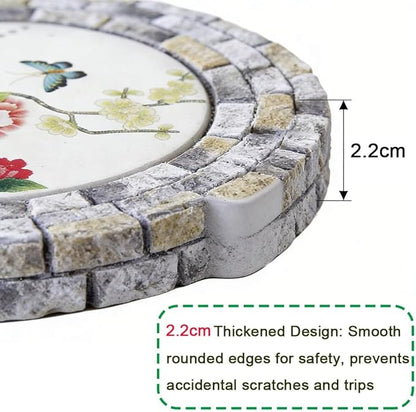 GZHERVICES Garden Stepping Stones for Landscaping Arrangements, Lawn Stepping Stones for Gardens, Outdoor Decorative Accents, Handcrafted Outdoor Lawn Pathway Ornaments(Multi-Colored-B)