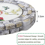 GZHERVICES Garden Stepping Stones for Landscaping Arrangements, Lawn Stepping Stones for Gardens, Outdoor Decorative Accents, Handcrafted Outdoor Lawn Pathway Ornaments(Multi-Colored-A)
