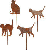 Metal Rusted Animals Garden Stakes Art Statues Backyard Yard Sidewalks Outdoor Backyard Decorations Animal Sculpture