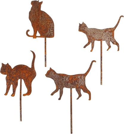 XISAOK Metal Rusted Animals Garden Stake Artificial Metal Garden Art for Garden Decorations Outdoor Backyards Decors