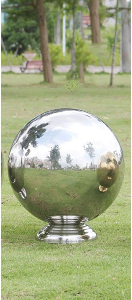 Gazing Ball Globe Stand for Outdoor Garden Gazing Globes,Metal Garden Sphere Stand,Silver Stainless Steel