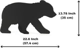 Black Bear Yard Art – All-Weather PVC Bear Family Garden Sculpture, Outdoor Wildlife Silhouette Decor for Lawn, Yard, Patio & Holiday Display (White)