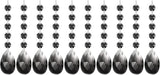 PATIKIL Teardrop Crystal Chandelier Pendants Beads, 10 Pack 145mm Length 38mm Chandelier Prisms Parts Ornaments Hanging Beads for DIY Arts Crafts Decoration, Clear Black