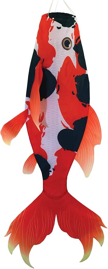 In the Breeze 5117 — Realistic Koi Fish Windsock-Hanging Outdoor Decoration, 48 inches