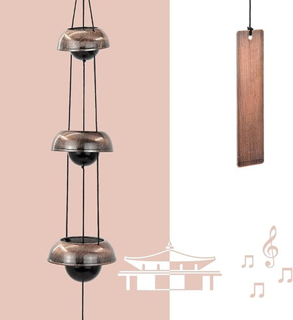 Copper Wind Chimes, Temple Wind Chime,Feng Shui Wind Chimes for Home Yard Outdoor Decoration