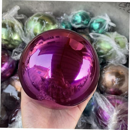 Stainless Steel Reflective Gazing Globe Shiny Mirror Finish Garden Decor Weather Resistant Metal Sphere for Outdoor Ornamentation and Patio Accents
