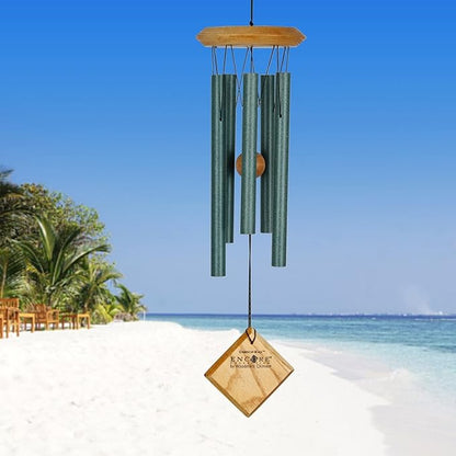 Woodstock Wind Chimes of Mars Wind Chimes for Outside, 17" Verdigris Small Light Sound Wind Chime Décor for Outdoor Garden, Patio, Porch, Encore Collection