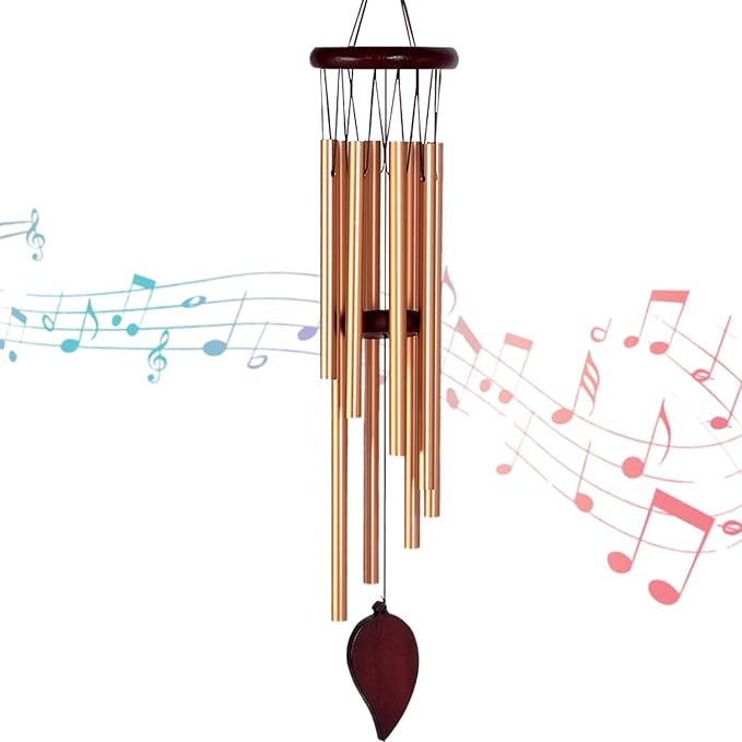Wind Chimes for Outside Windchimes Outdoors Clearance Outdoor Wind Chimes Zen Garden House Decor Outdoors Garden Decor Sympathy Souvenir for Loss of Loved One (Rose Gold)
