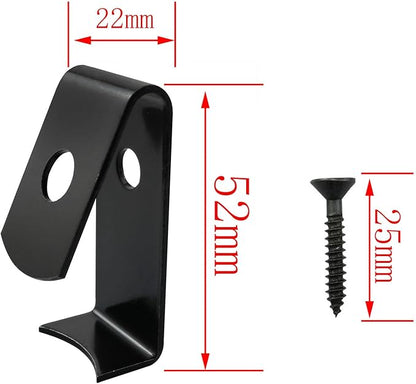 CHENJIN 6PCS Terracotta Flower Pot Wall Hooks with Screws Heavy Duty Metal Plant Hanger Secures Standard 5-8 Inch Pots for Balcony Outdoor Garden Patio Decor Display