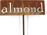 Classic Metal Garden Markers 19 Inches Tall (almond, Naturally Rusted)