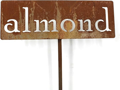 Classic Metal Garden Markers 19 Inches Tall (almond, Naturally Rusted)