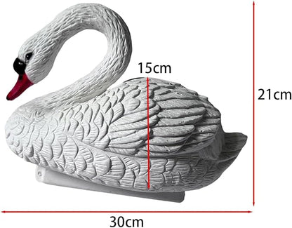 Garden Statues Garden Pond Float Swan Decor Swan Figurine Float Realistic for Courtyard Gardens Yard Lawn Sculpture Country Farm Figures Yard Ornaments Decor