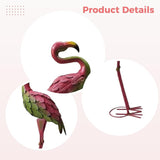 2 Pcs Garden Statues Metal Flamingos, 23.6 in, for Outdoor Decor, Iron Flamingo Ornament for Wedding, Lawn, Patio, Gifts