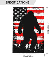 Bigfoot American Flag Garden Flags 12×18 Inch Double Sided Decorative Yard Banner for Outdoor Outside Decor