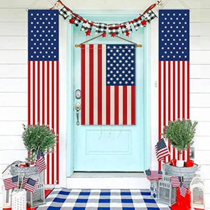 AVOIN colorlife 4th of July Patriotic Memorial Day House Flag 28x40 Inch Double Sided Outside, American Stars and Stripes Yard Outdoor Decoration