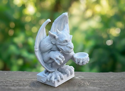 OLOMA Gargoyle Garden Statue Old World European Style Gothic Stone Outdoor Sculpture Decorative Mythical Guardian Durable Heavy Outdoor Indoor Accent for Lawn Patio Entryway Landscaping