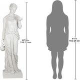 Design Toscano Hebe Greek Woman Patron of Youth Indoor/Outdoor Garden Statue, Estate Size, 62 inches tall, Cast Stone Resin, Antique Stone Finish