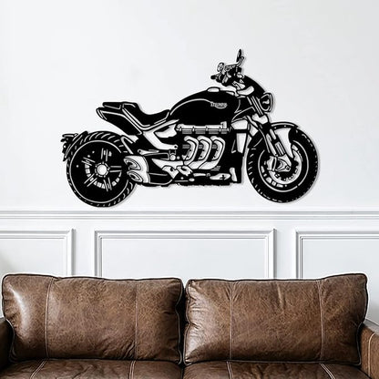 Tri.umph ROC.ket Metal Wall Art, Housewarming Gift, Wire Art Wall Decor, Motorcycle, Above Bed Decor, Bike Lover, Gift for Fathers day, Birthday, Christmas/Gift-21