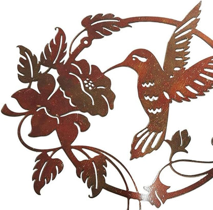 HomeSoGood Metal Iron Art Flying Bird Pendant Wall Hanging Sculpture for Garden Yard Vintage Decor Ornament for Indoor Outdoor Home(Brown)