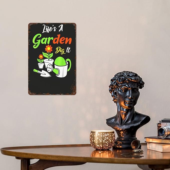 Vintage Metal Tin Sign Amateurer Wall Decor for Home,Garden,Yard,Patio,Office,Dorm,& More 8x12 inches Retro & Funny Room Decorations