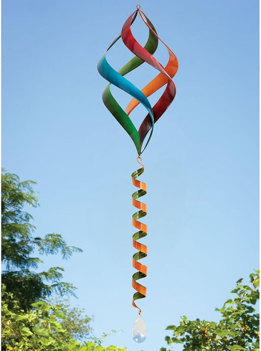 Bits and Pieces - Rainbow Enameled Wind Spinner - Garden Decoration