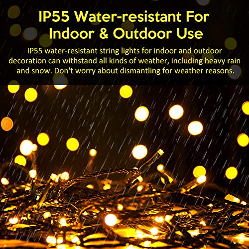 COSFLY Outdoor Christmas String Lights 209ft 600 LED - UL Certified