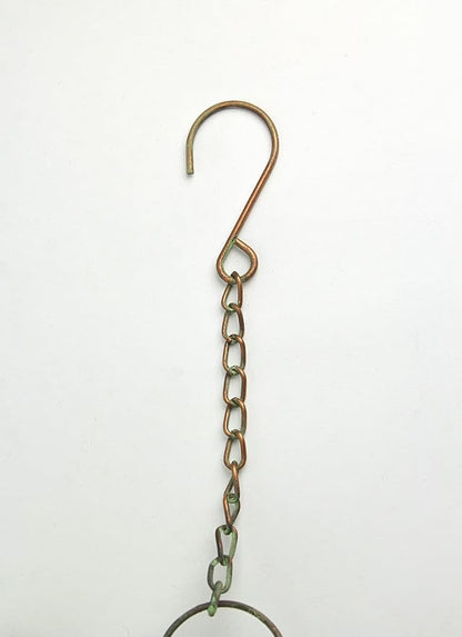 May 78 Inch Aged Copper Metal Rain Chain Decorative Bird Patio Decor Garden Accent
