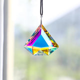 H&D HYALINE & DORA 1.9" Crystal Prisms Sun Catcher Set of 2 AB Colored Suncacther Indoor Window Prisms Suncatcher,Hanging Crystals for Windows Home Garden Decor