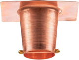 Copper Gutter Adapter with Rain Chain Hanger Clip for Decorative Chimes, Cups & Bells Serves as 2 Inch Rain Chain Installer for Downspout Outlet & Water Diverter for Gorgeous Fountain Display