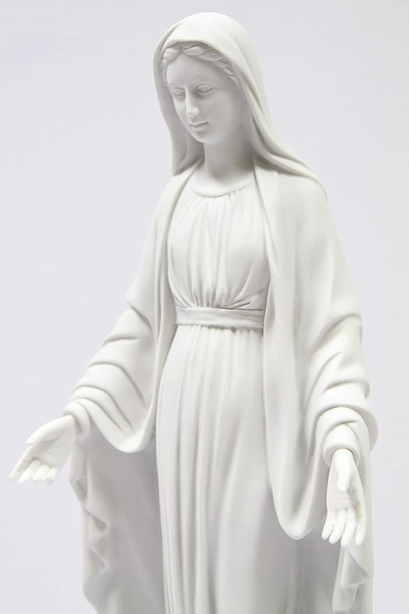 Vittoria Collection 19 Inch Our Lady of Grace Italian Statue Sculpture Figurine Made in Italy Indoor Outdoor Garden
