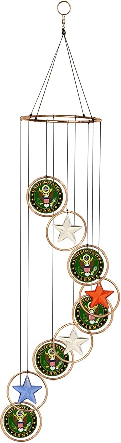 Red Carpet Studios 15181 Patriot Spiral Wind Chime, 32" Long, Multicolor