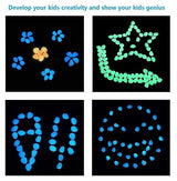 chic style 330pcs Glow in The Dark Pebbles Stone Garden Walkway Decor Outdoor Bulk Fish Tank Aquarium Glow Decorations Gravel Rocks (Blue Green Orange)
