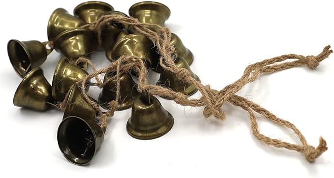 2 Pieces Witch Bells Protection for Door Knob Hanger Wind Chimes Witchy Things Clear Negative Energy Witchcraft Supplies for Boho Home Room Decor (Brown, 2)