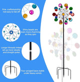 DREAMYSOUL Outdoor Wind Spinner, 19 inches Large Metal Garden Wind Sculpture & Spinner, Three Layers Blades Colorful Kinetic Windmill for Yard and Garden