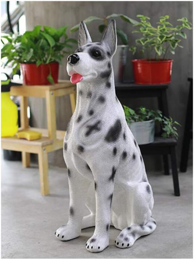 Outdoor Statues Dog Statue Outdoor Sculpture Resin Lawn Ornaments Decor - Best Indoor Outdoor Figurines for Patio Yard and House,