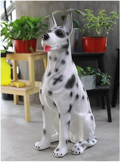 Outdoor Statues Dog Statue Outdoor Sculpture Resin Lawn Ornaments Decor - Best Indoor Outdoor Figurines for Patio Yard and House,