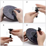 Bluelans Solar Bird Bath Fountain Pump, 5.1" Solar Powered Water Fountain Pump with 6 Nozzles, Black