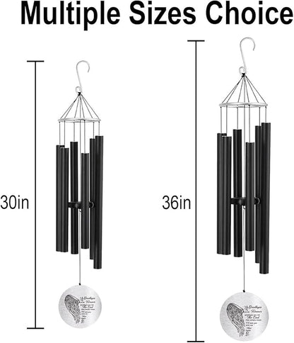 ASTARIN Personalized 30" Bereavement Wind Chimes for Outside, Memorial Gift in Remembrance of a Loved One, Sympathy Gift for Loss of Mother Father Husband, Garden Patio Decor