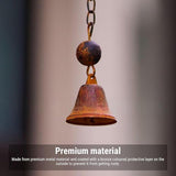 Owl Rain Chain, Bronze Metal Bird Rain Catcher Chain with Bell 90.6 inch Adjustable Metal Rain Chain for Garden Decoration Eave Device