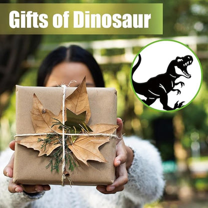 SUPERDANT 2PCS Metal Dinosaur Garden Decor for Outside Tyrannosaurus Rex Yard Stakes for Decorations Outdoor Statues Iron Art Stake Decorative Silhouette Lawn Ornament Patio Porch Farmhouse Decor Gift
